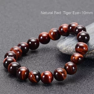 vòng tay đá mắt hổ đỏ nâu