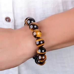 vòng tay đá mắt hổ vàng nâu