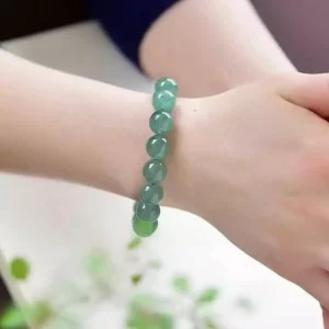 Vòng tay đá thạch anh dâu tây xanh lá