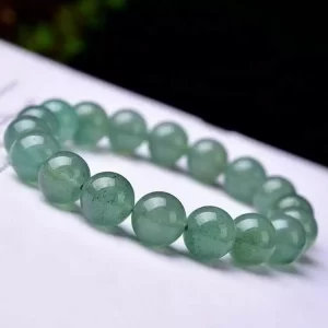 Vòng tay đá thạch anh dâu tây xanh lá