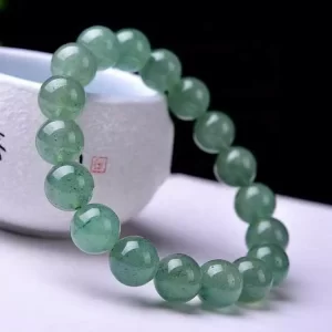 Vòng tay đá thạch anh dâu tây xanh lá